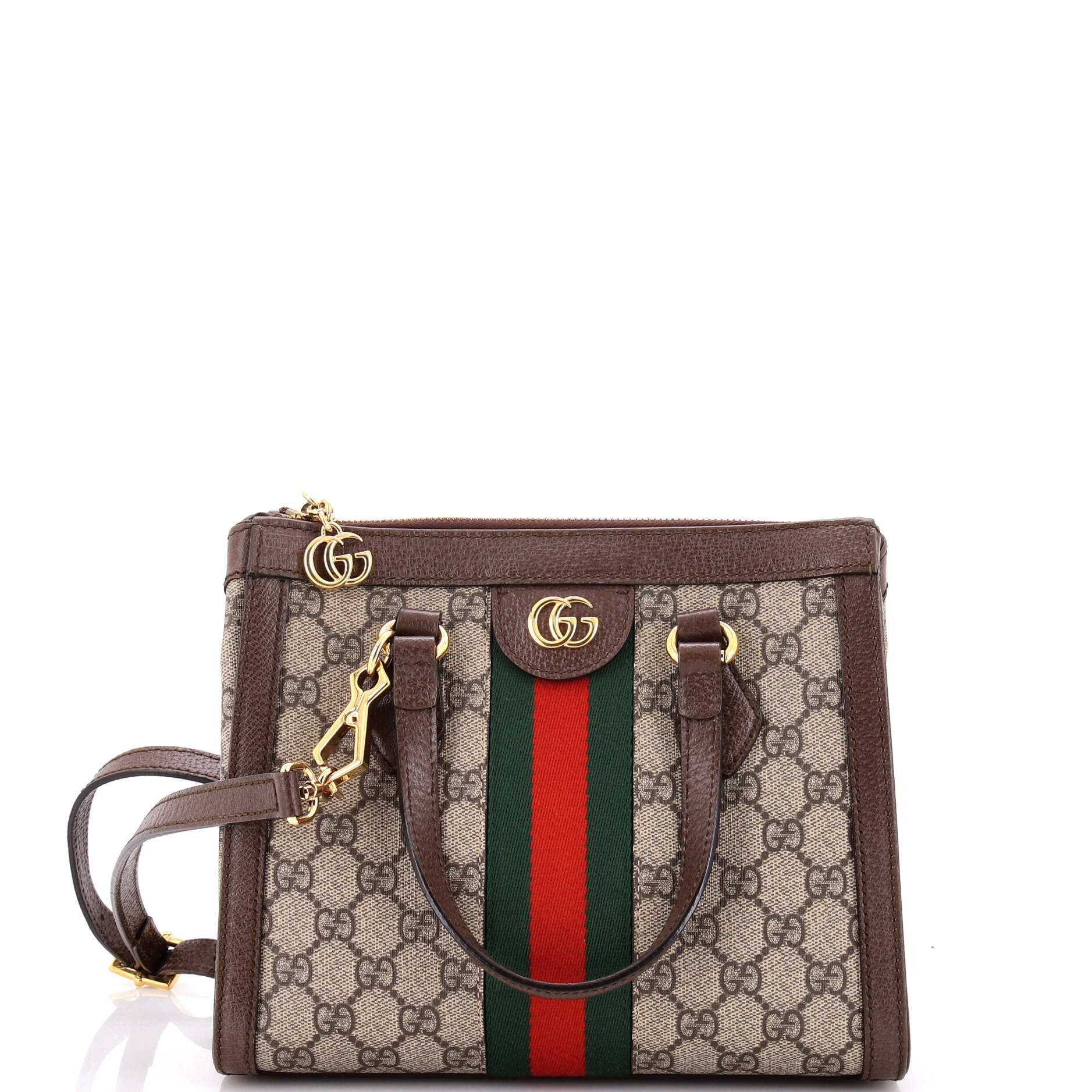 Gucci Ophidia Top Handle Tote GG Coated Canvas Small