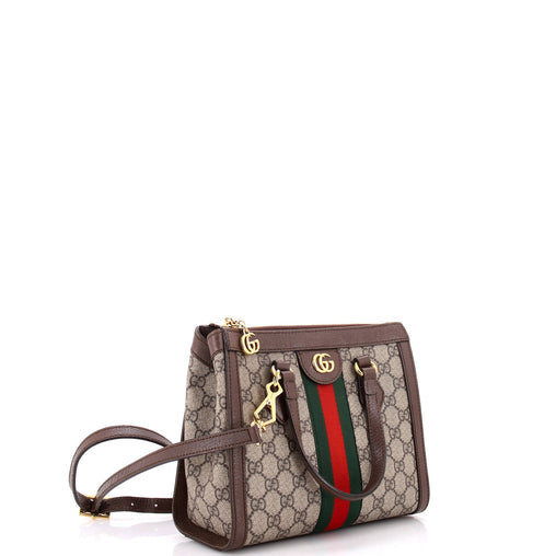 Gucci Ophidia Top Handle Tote GG Coated Canvas Small