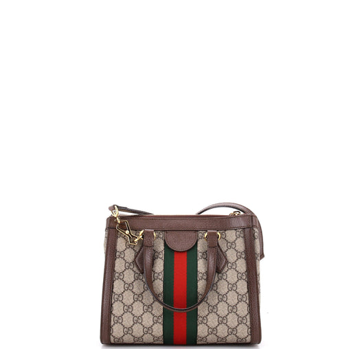 Gucci Ophidia Top Handle Tote GG Coated Canvas Small