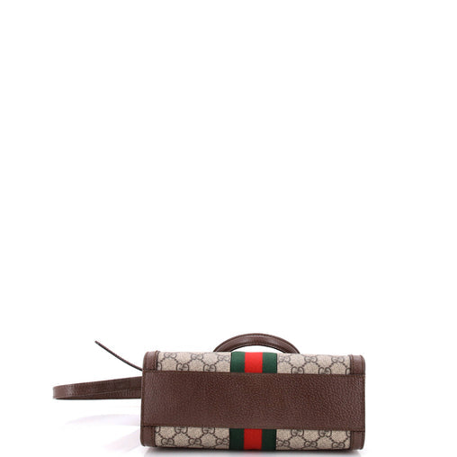 Gucci Ophidia Top Handle Tote GG Coated Canvas Small