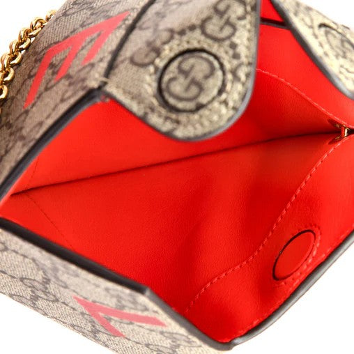 Gucci Valentine's Day Heart Bag Printed GG Coated Canvas Small