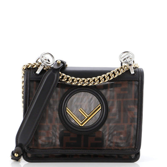 Fendi Kan I F Shoulder Bag Zucca Mesh Small