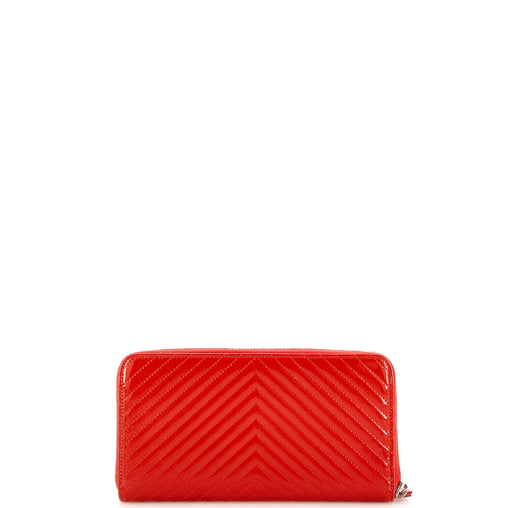 Chanel Zip Around Wallet Chevron Patent Long
