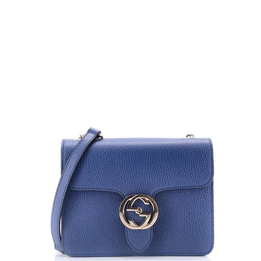 Gucci Interlocking Shoulder Bag Leather Small