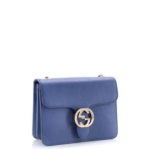 Gucci Interlocking Shoulder Bag Leather Small