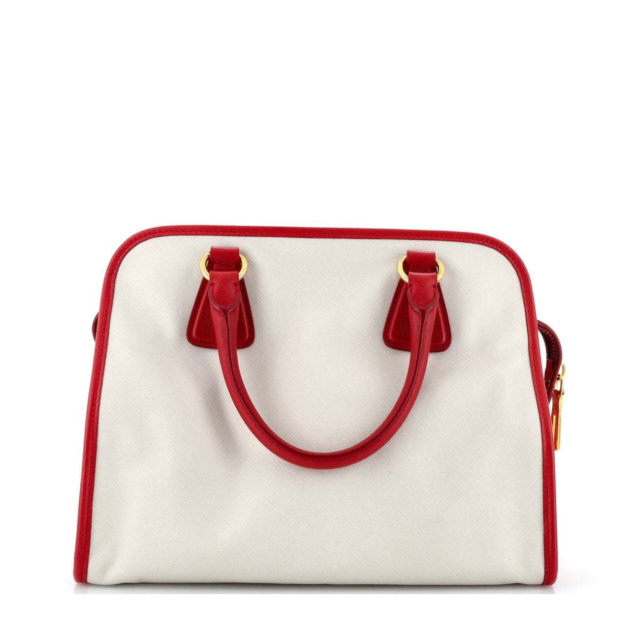 Prada Soft Triple Zip Satchel Saffiano Leather