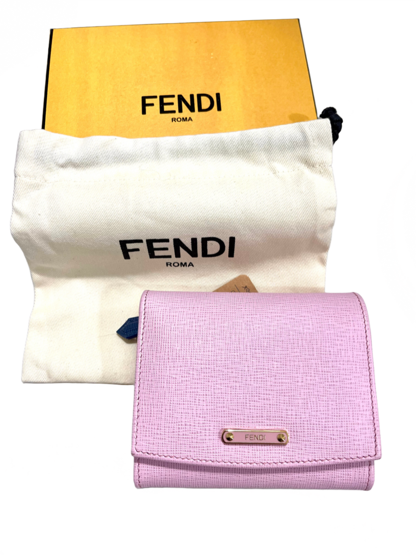 Fendi Pink Leather Small Crayons Wallet