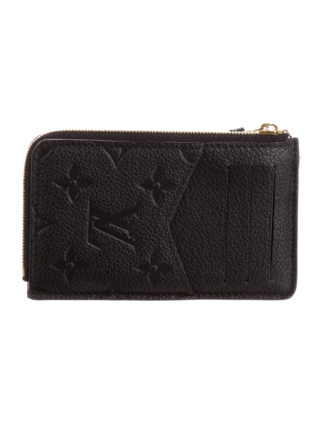 Louis Vuitton LV Monogram Empreinte Leather Card Holder Recto Verso