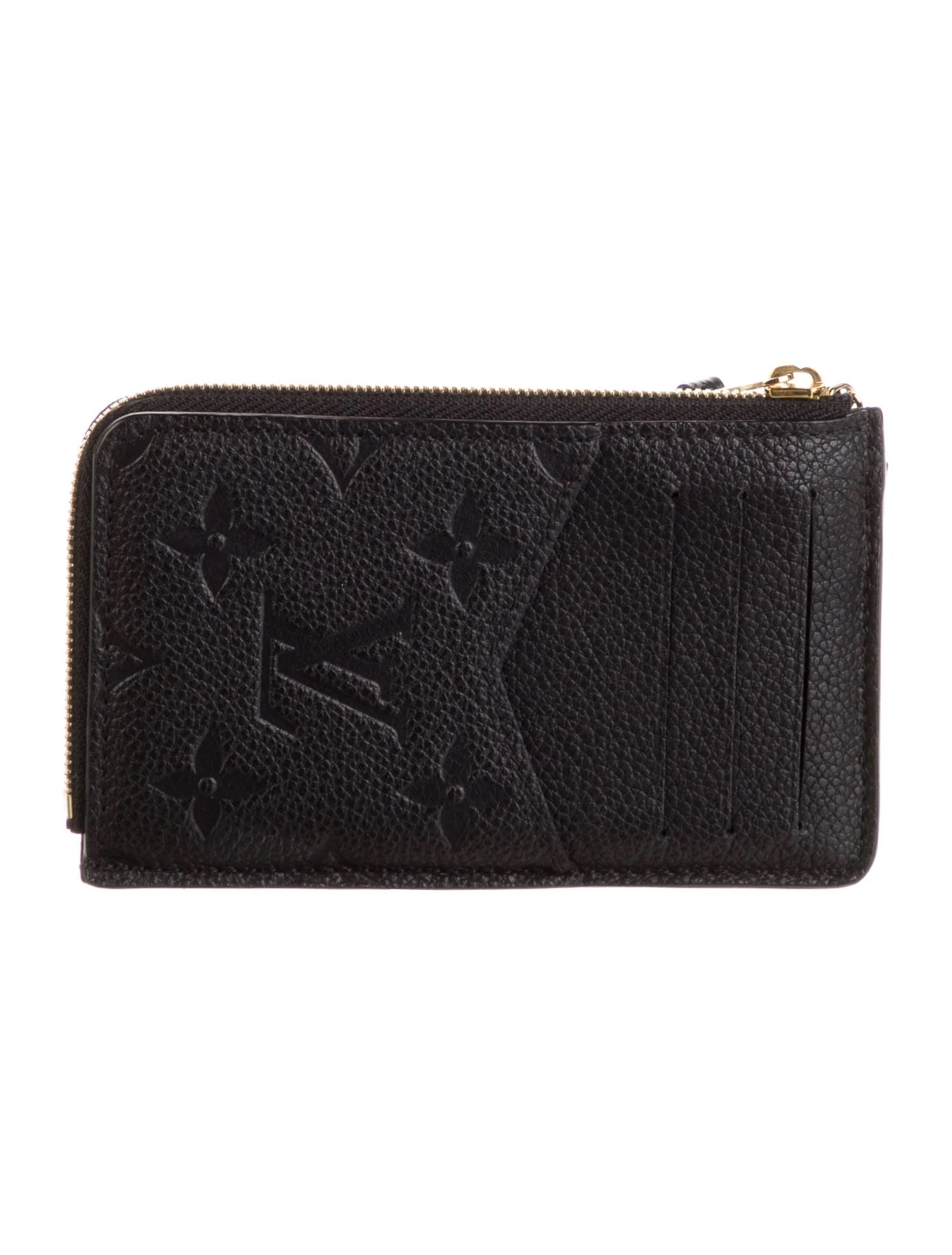 Louis Vuitton LV Monogram Empreinte Leather Card Holder Recto Verso