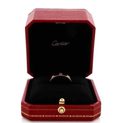 Cartier Love Wedding Band Ring 18K Rose Gold