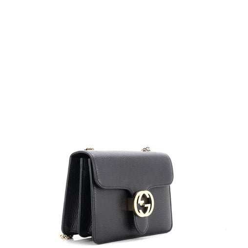 Gucci Interlocking Shoulder Bag Leather Small