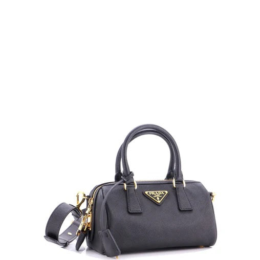 Prada Lux Convertible Boston Bag Saffiano Leather Mini