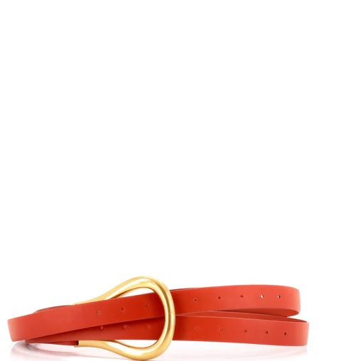 Bottega Veneta Double Strap Horsebit Buckle Belt Leather Wide
