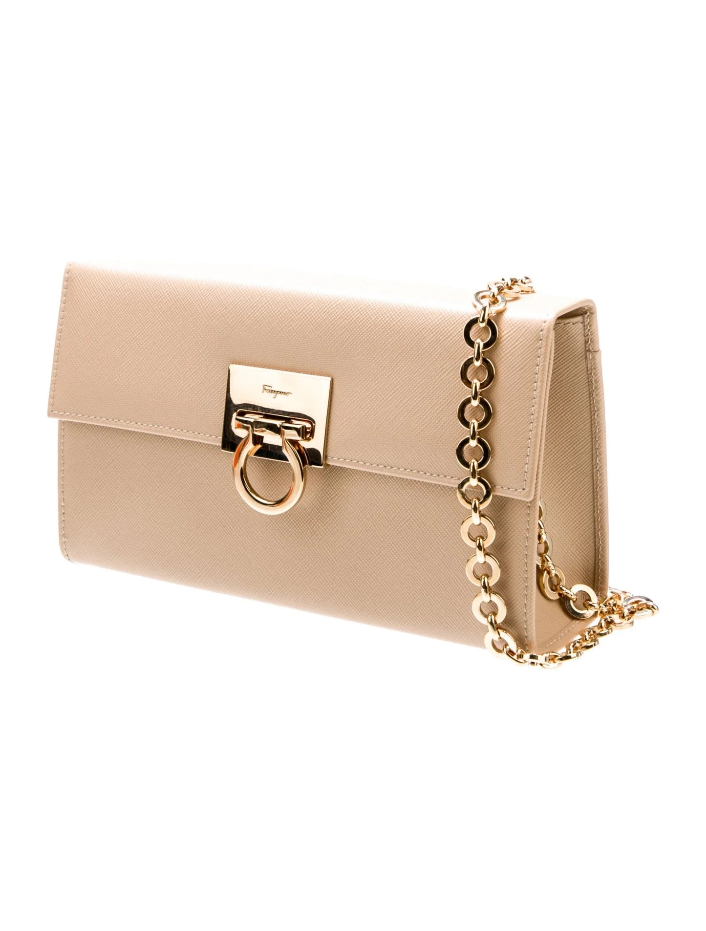 Ferragamo Saffiano Leather Shoulder Bag