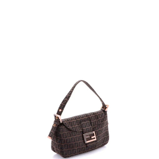 Fendi Flap Shoulder Bag Zucchino Canvas Small