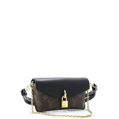 Louis Vuitton Padlock on Strap Handbag Monogram Canvas and Leather