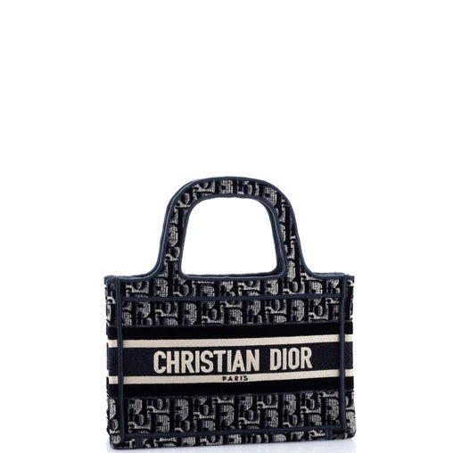 Christian Dior Book Tote Oblique Velvet Mini