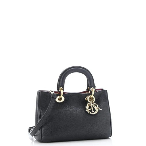 Christian Dior Diorissimo Tote Pebbled Leather Mini