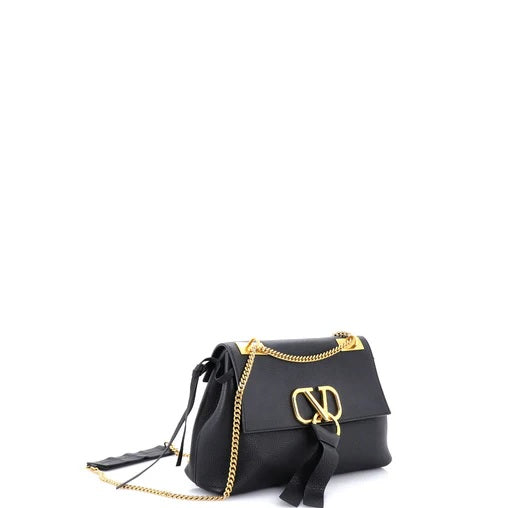 Valentino Garavani VRing Chain Shoulder Bag Leather Medium