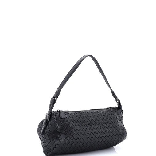 Bottega Veneta Barrel Shoulder Bag Intrecciato Leather Medium