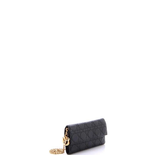 Christian Dior Lady Dior Croisiere Chain Wallet Cannage Quilt Lambskin