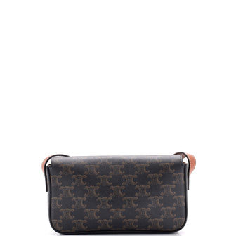 Celine Triomphe East-West Shoulder Bag Triomphe Coated Canvas