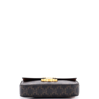 Celine Triomphe East-West Shoulder Bag Triomphe Coated Canvas