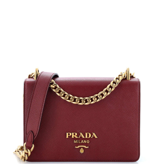 Prada Chain Flap Bag Saffiano Leather Small