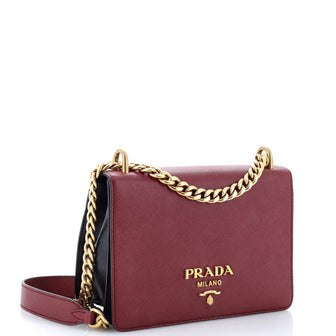 Prada Chain Flap Bag Saffiano Leather Small