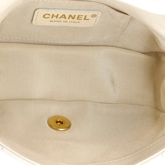 Chanel Crystal Pearls Chain Flap Bag Quilted Calfskin Small