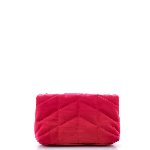 Saint Laurent Loulou Shoulder Bag Matelasse Chevron Satin Toy