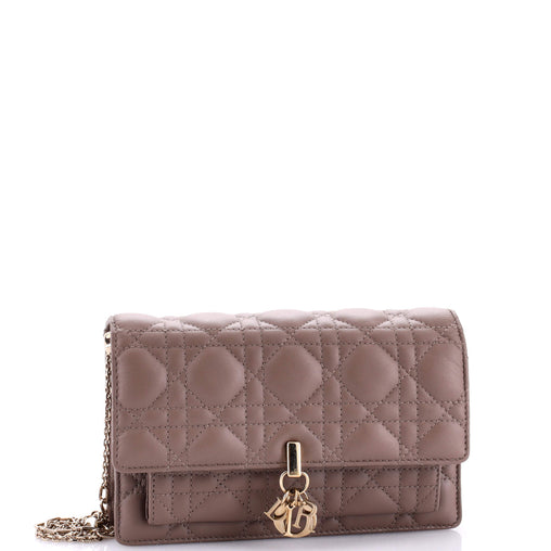 Christian Dior Miss Dior Charms Chain Pouch Cannage Quilt Lambskin