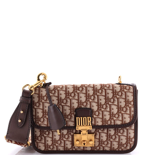 Christian Dior Dioraddict Flap Bag with Strap Oblique Canvas Medium