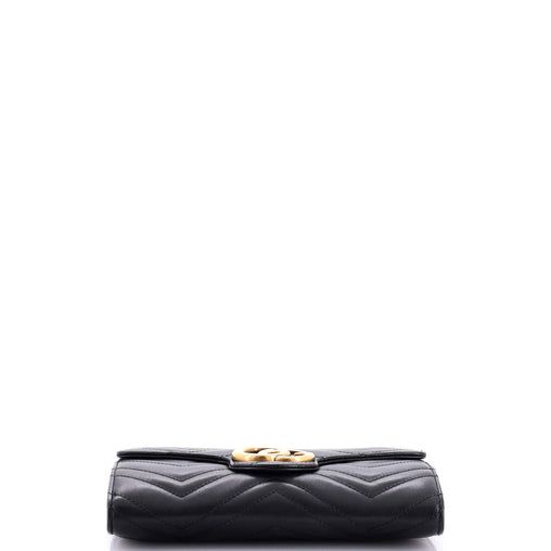 Gucci GG Marmont Chain Wallet Matelasse Leather Mini