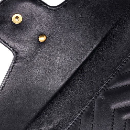 Gucci GG Marmont Chain Wallet Matelasse Leather Mini