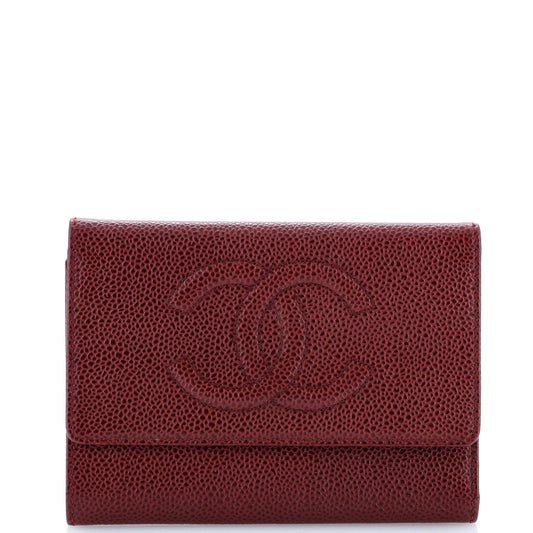Chanel Trifold CC Wallet Caviar Long
