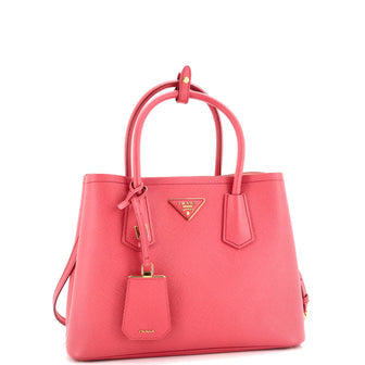 Prada Cuir Double Tote Saffiano Leather Small