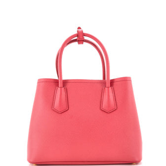 Prada Cuir Double Tote Saffiano Leather Small