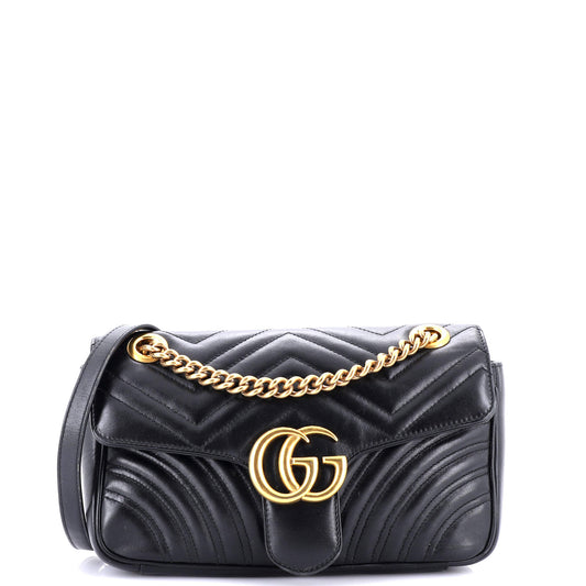 Gucci GG Marmont Flap Bag Matelasse Leather Small