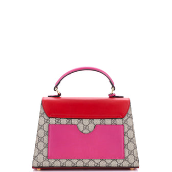 Gucci Padlock Top Handle Bag GG Coated Canvas and Leather Small