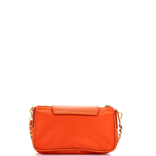 Prada Chain Crossbody Bag Tessuto and Saffiano Leather Small