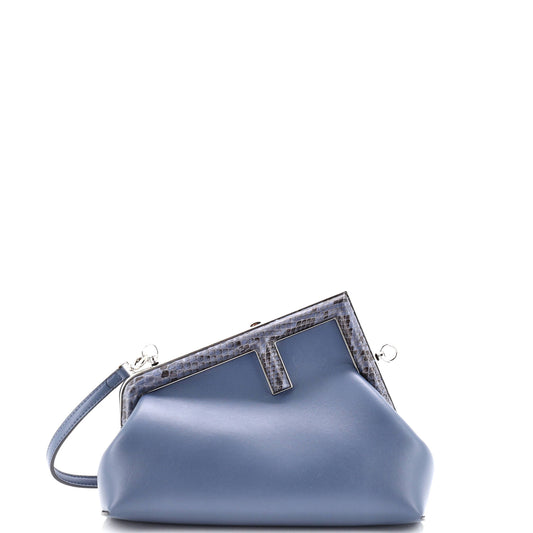 Fendi First Bag Leather with Python Small
