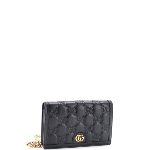 Gucci Petite GG Marmont Chain Wallet GG Matelasse Leather Mini