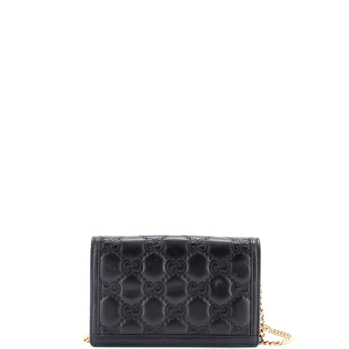 Gucci Petite GG Marmont Chain Wallet GG Matelasse Leather Mini