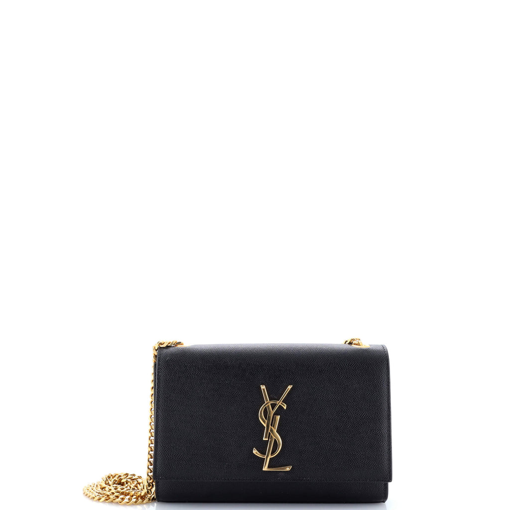Saint Laurent Classic Monogram Crossbody Bag Grainy Leather Small