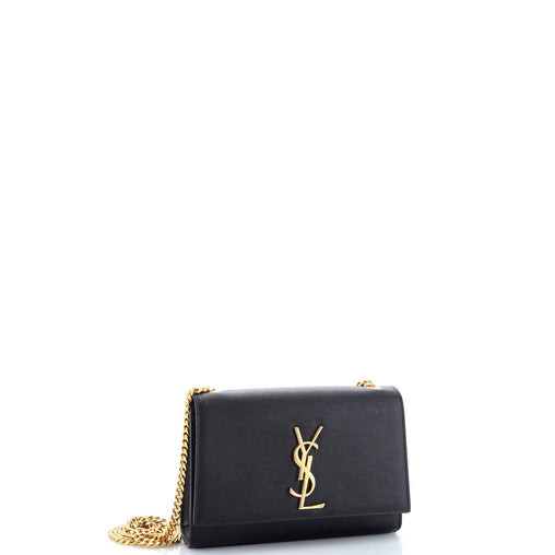 Saint Laurent Classic Monogram Crossbody Bag Grainy Leather Small