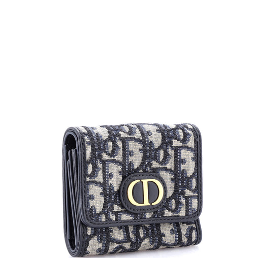 Christian Dior 30 Montaigne Lotus Wallet Oblique Canvas Compact