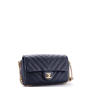 Chanel Chain Around CC Flap Bag Chevron Lambskin Mini