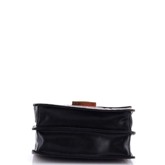 Fendi Kan U Shoulder Bag Zucca Embossed Leather Small