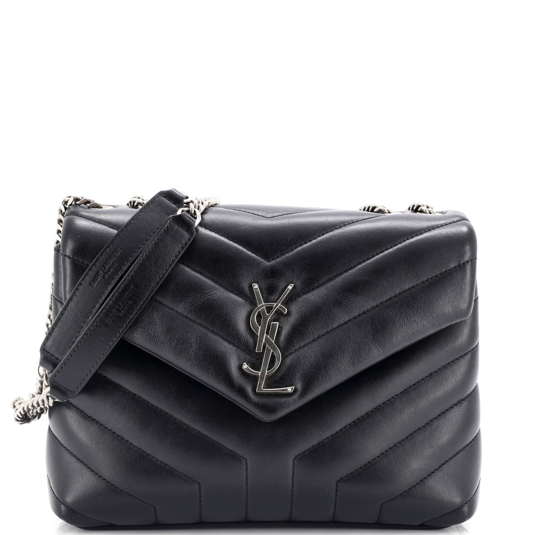 Saint Laurent Loulou Shoulder Bag Matelasse Chevron Leather Small